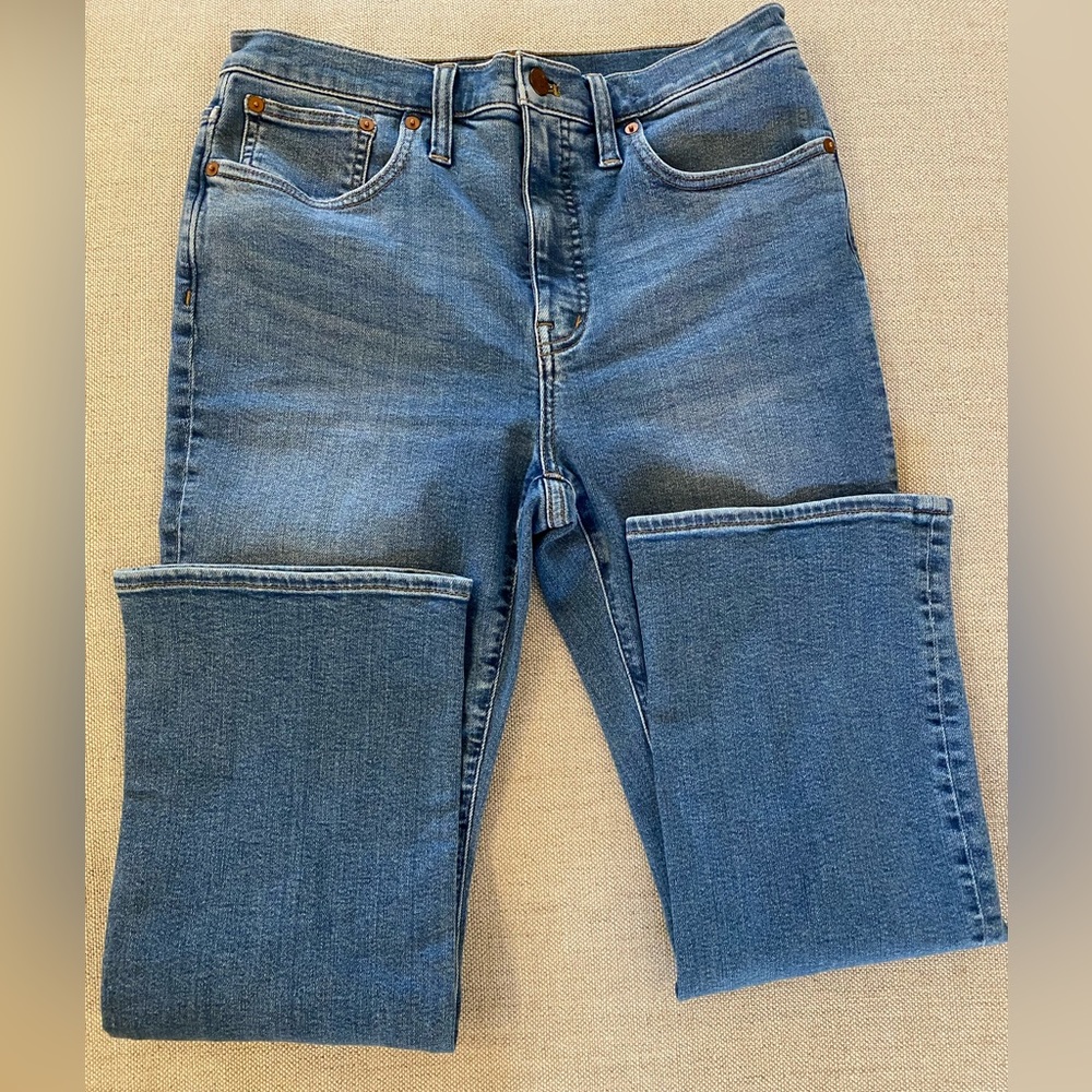 Madewell Cali Demi-Boot Jeans in Dorrance Wash Denim Edition Sz 29 #ND553 - Picture 4 of 9